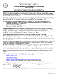 Form PR2608 Privately Owned Cervidae Facility Registration and Business Plan Modification Application - Michigan, Page 2