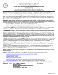 Form PR2606 Privately Owned Cervidae Facility Initial (New) Registration and Business Plan Application - Michigan, Page 2
