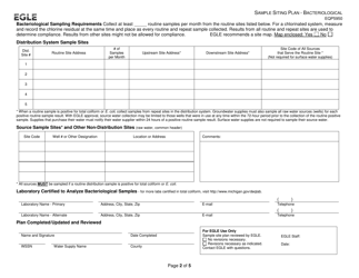 Form EQP5950 Sample Siting Plan - Bacteriological - Michigan, Page 2