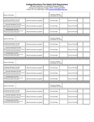 Form BFS-48 College/Dormitory Fire Safety Drill Requirement - Michigan, Page 2