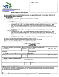Document preview: Form MMP-3053 Name or Address Amendment - Michigan