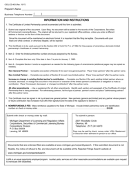 Form CSCL/CD-403 Certificate of Amendment for Use by Domestic Limited Partnerships - Michigan, Page 4