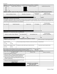 Form 5278 Eligible Manufacturing Personal Property Tax Exemption Claim, Personal Property Statement, and Report of Fair Market Value of Qualified New and Previously Existing Personal Property (Combined Document) - Michigan, Page 3