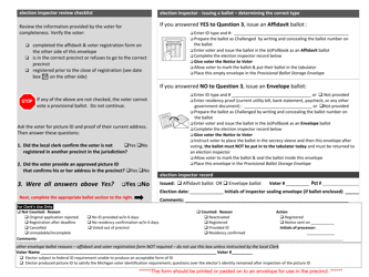 State of Michigan Provisional Ballot Form and Voter Registration Form - Michigan, Page 2