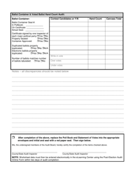 Post-election Audit Avcb Printable Worksheet - Michigan, Page 2
