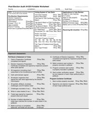 Document preview: Post-election Audit Avcb Printable Worksheet - Michigan