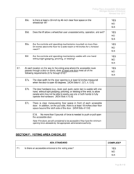 Polling Place Accessibility Worksheet - Michigan, Page 9