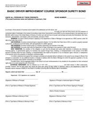 Document preview: Form DES-203 Basic Driver Improvement Course Sponsor Surety Bond - Michigan