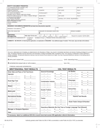Form DE-36 Driver License and Id Card Application - Michigan, Page 2