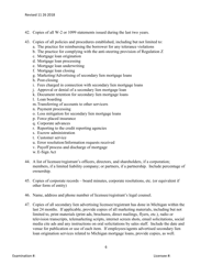 Secondary Mortgage Broker/Lender/Servicer Officer/Manager Questionnaire - Michigan, Page 6