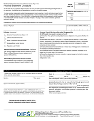 Form FIS2053 Financial Statement Disclosure - Michigan