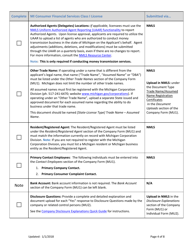 Mi Consumer Financial Services Class I License New Application Checklist (Company) - Michigan, Page 4