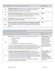 Mi Consumer Financial Services Class I License New Application Checklist (Company) - Michigan, Page 5