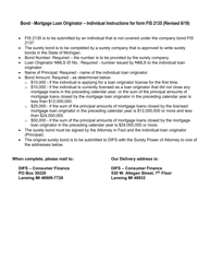Document preview: Form FIS2135 Bond - Mortgage Loan Originator - Individual - Michigan