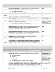 Mi Consumer Financial Services Class II License New Application Checklist (Company) - Michigan, Page 5