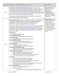 Mi Consumer Financial Services Class II License New Application Checklist (Company) - Michigan, Page 6