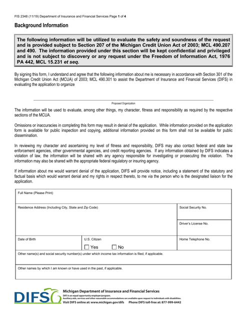 Form FIS2348  Printable Pdf