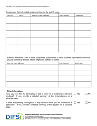 Form FIS2348 Background Information - Michigan, Page 3
