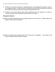 Form FIS1062 Application for Conversion to a State-Chartered Credit Union - Michigan, Page 9