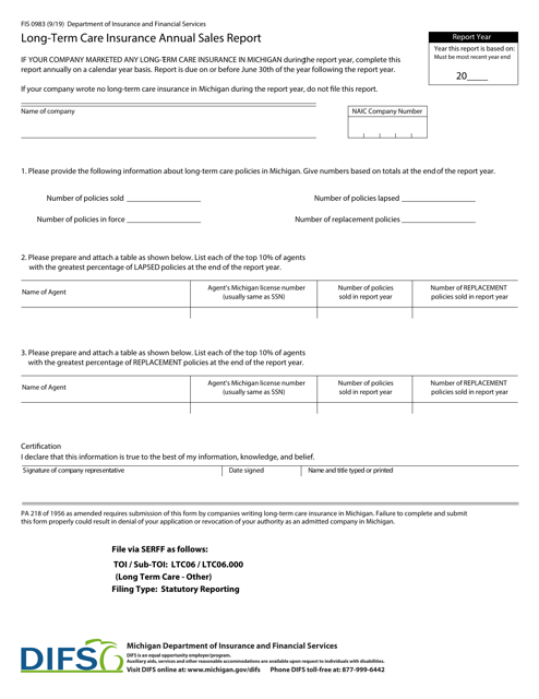 Form FIS0983  Printable Pdf