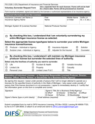 Document preview: Form FIS2328 Voluntary Surrender Request Form - Michigan