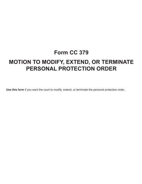 Form CC379  Printable Pdf