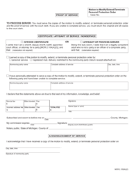 Form CC379 Motion to Modify, Extend, or Terminate Personal Protection Order - Michigan, Page 4