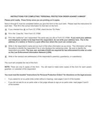 Form CC376M Personal Protection Order Against a Minor (Domestic Relationship) - Michigan, Page 2