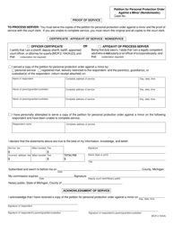 Form CC377M Petition for Personal Protection Order Against a Minor (Nondomestic) - Michigan, Page 4