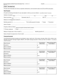 Form CC320 Domestic Relations Verified Financial Information Form - Michigan, Page 3