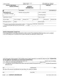 Form DC225 Complaint Misdemeanor - Michigan, Page 2