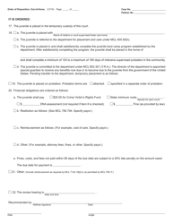 Form JC14B Order of Disposition, out-Of-Home (Delinquency Proceedings) - Michigan, Page 3