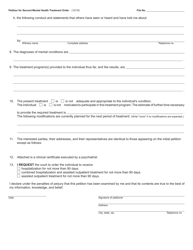 Form PCM218 Petition for Second Mental Health Treatment Order - Michigan, Page 2