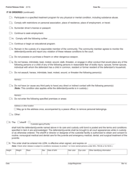 Form MC240 Pretrial Release Order - Michigan, Page 2