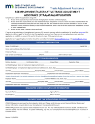 Reemployment/Alternative Trade Adjustment Assistance (Rtaa/Ataa) Application - Minnesota
