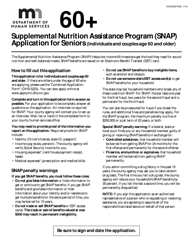 Form DHS-5223F-ENG Supplemental Nutrition Assistance Program (Snap) Application for Seniors (Individuals and Couples Age 60 and Older) - Minnesota