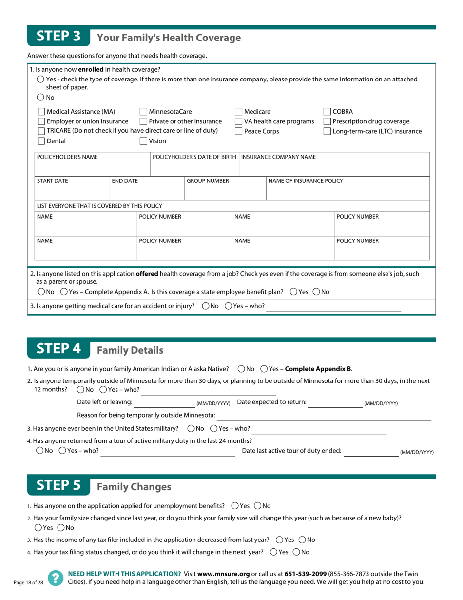Form DHS-6696-ENG Application for Health Coverage and Help Paying Costs - Minnesota, Page 20