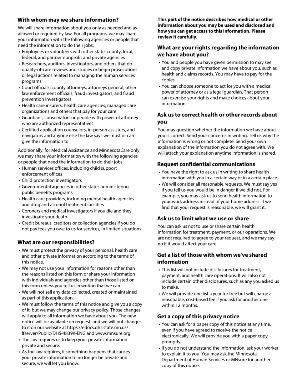 Form DHS-6696-ENG Application for Health Coverage and Help Paying Costs - Minnesota, Page 28