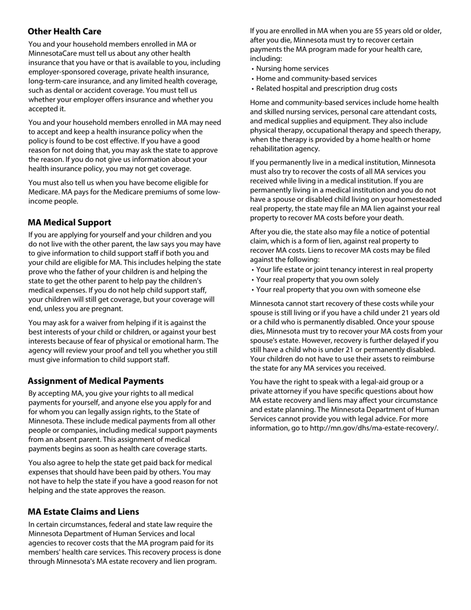 Form DHS-6696-ENG Application for Health Coverage and Help Paying Costs - Minnesota, Page 32