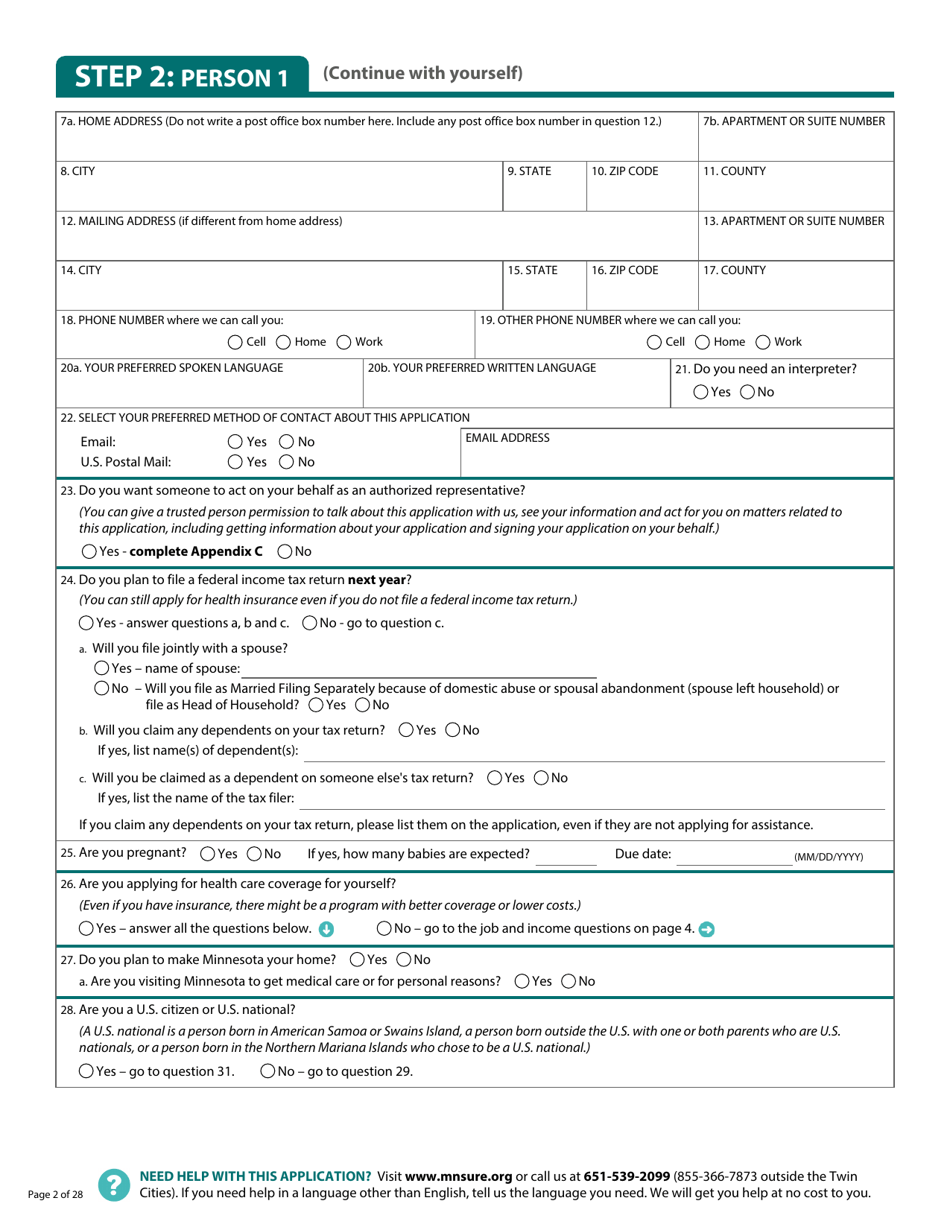 Form DHS-6696-ENG Application for Health Coverage and Help Paying Costs - Minnesota, Page 4
