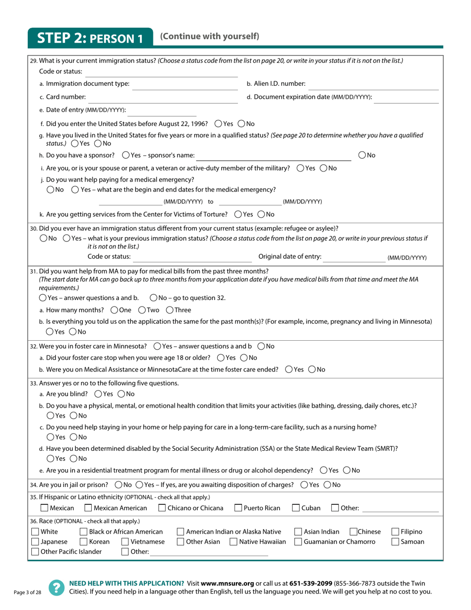Form DHS-6696-ENG Application for Health Coverage and Help Paying Costs - Minnesota, Page 5