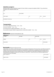 Form DHS-4258-ENG Minnesota Adoption and Child Foster Care Application - Minnesota, Page 3