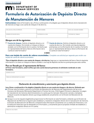 Formulario DHS-3371-SPA Formulario De Autorizacion De Deposito Directo De Manutencion De Menores - Minnesota (Spanish), Page 3