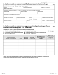 Form DHS-3163B-SOM Referral to Support and Collections - Minnesota (Somali), Page 2