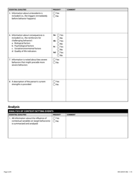 Form DHS-6810F-ENG Functional Behavior Assessment Quality Checklist - Minnesota, Page 4