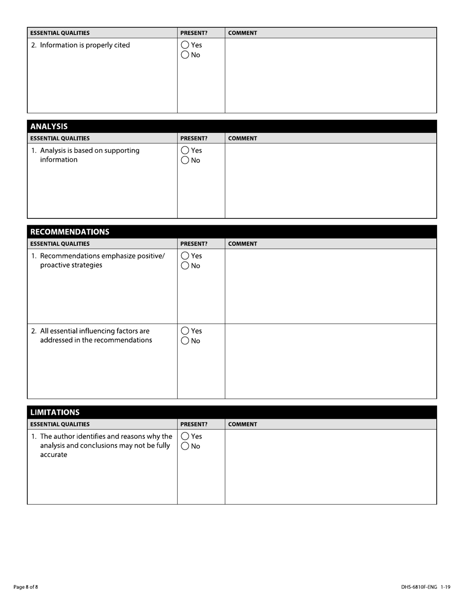 Form DHS-6810F-ENG Functional Behavior Assessment Quality Checklist - Minnesota, Page 8