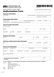 Form DHS-4695-ENG Mhcp Authorization Form - Minnesota