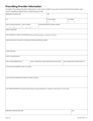 Form DHS-3971-ENG Enteral/Nutritional Authorization Form - Minnesota, Page 2