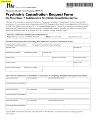 Document preview: Form DHS-6176-ENG Psychiatric Consultation Request Form - Minnesota