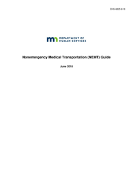 Document preview: Form DHS-6825-ENG Nonemergency Medical Transportation (Nemt) Guide - Minnesota